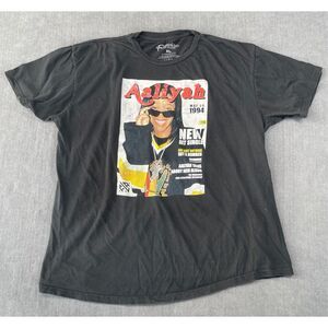 Aaliyah T Shirt Men XL Black 90s Style Music Fan Hip Hop Rap Tee Streetwear‎